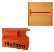 2x DYSTANS UCHWYT SZABLON 18mm DO MONTAŻU FRONTÓW SZUFLAD 2mm