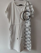 Sukienka biała roz.L/xl wymiary opis 