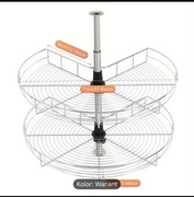 Półka obrotowa dwupoziomowa do szafki narożnej 80cm
