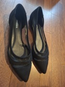 Wojas czarne baleriny z siateczką