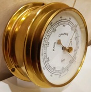 Barometr okrętowy BARIGO W.GERMANY MORSKI ANEROID PIĘKNY SUPER #CC44 100%