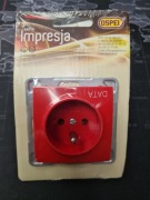 OSPEL Gniazdo pojedyncze DATA czerwone - OKAZJA!