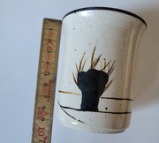 Stary ceramiczny wazonik w stylu skandynawskim, vintage z lat 70 XX w