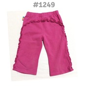 Dziewczęce spodnie dresowe z falbanką legginsy 74-80cm 9-12 miesięcy 