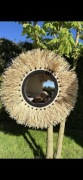 Lustro z rafii w stylu boho 60 cm