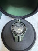 Zegarek Blancpain x Swatch scuba fifty fathoms green abyss