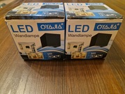 Kinkiet Oyajia czarny zintegrowane źródło LED - dwie sztuki.