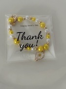 Bransoletka żółto-biała