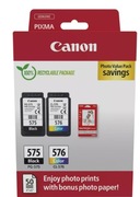 Zestaw tuszów CANON PG-575 / CL-576 Czarny 5.6 ml, Kolorowy 6.2 ml