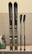 Używane narty w dobrym stanie Dynastar 154cm + wiązania + kije + pokrowiec