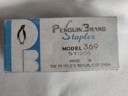 Stare zszywki czasów PRL-u, Penguin Brand model 369 oryginalny karton China