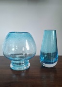 Turkusowy wazon kielich vintage