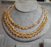 Naszyjnik potrójny regulowany dla mamy z hematytem