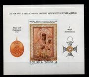 3235-3236,blok 174,znaczki w czwórkach,Order Virtuti Militari