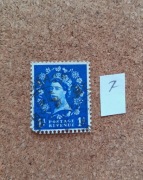 Postage Revenue ER Królowa Elżbieta 1 pens Wielka Brytania