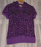 Fioletowy bezrękawnik w cętki dla dziewczynki