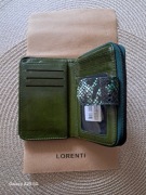 Portfel damski LORENTI Rfid color ,zielony ,skóra