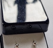 Eleganckie srebrne 925 kolczyki z perłami naturalnymi wiszące -sztyfty