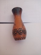 Mały wazonik z drewna (vintage PRL)