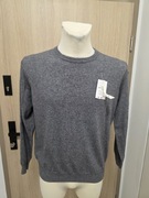 NOWY Sweter Męski XXL 15% Kaszmir Wełna Czarny Klasyczny Elegancki