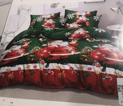 Komplet pościeli 160x200 3cz świąteczna mikołaj