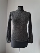Apart Czarna srebrna bluzka golf ok. S/36