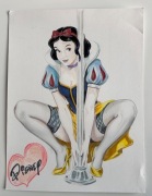 Oryginalna ilustracja PIN-UP – fan art inspirowany Królewną Śnieżką