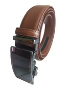 Pasek męski skórzany automat 125 cm brązowy CezMar Polska jakość