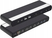 Stacja dokująca zasilana dla Windows i MacOS 17w1 USB C 4K do 1000Mb/s