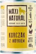 Karma Maxi Natural kurczak z indykiem, galaretka, 1 puszka 400g