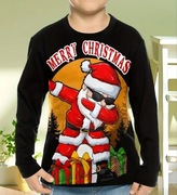 Nowa Świąteczna bluzka zabawny Mikołaj Święta Bożego Narodzenia 116/112