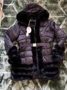 Kurtka czarna z futerkiem M