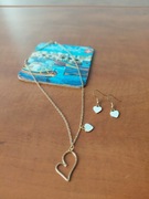 Komplet biżuterii Serca stal nierdzewna