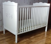 Łóżeczko dziecięce Klupś Sowy z MATERACEM 60 x 120 cm biały