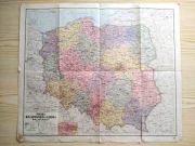PRL - mapa administracyjna z 1957 roku