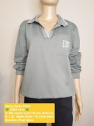 Bluza z kołnierzykiem L XL MEGI Collection oliwka  