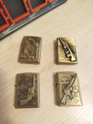 Zapalniczki benzynowe typu Zippo. zestaw 4 sztuk. 