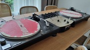 Zestaw 2x technics 1210mk2 mikser numark oraz igły shure