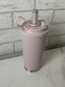 Termos / bidon 580 ml pastelowy róż z ustnikiem