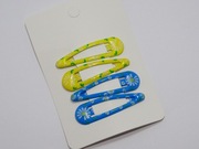 Spinki wielokolorowe w kwiaty ZESTAW 4SZT