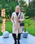 Płaszcz Beżowy Roco M Wełna 70%