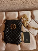 Torebka listonoszka, na telefon, Roberta Biagi, czarna skóra