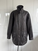 Kurtka ze skóry naturalnej w kolorze ciemnego brązu Vintage Rozmiar 52