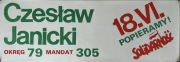 Solidarność plakat Wybory 1989