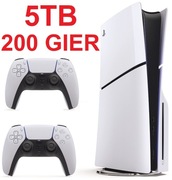 Konsola PS5 PLAYSTATION 5 SLIM 1TB + SSD NVME 4TB + 200 GIER + 2 PADY + PS+