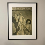 Plakat stara gazeta ramka góry