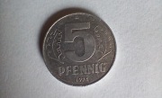 Moneta niemiecka 5 fenigów - 5 PFENNIG - A - NRD / DDR z 1976? roku 