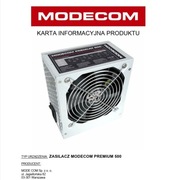Zasilacz 500W ATX ATX12V 2.2 Modecom