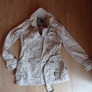 Khujo Jeans Logowana Kurtka Prochowiec parka unikat r. M 38 kratka