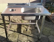 Zlew gastronomiczny do zmywarki kapturowej 111x72x90